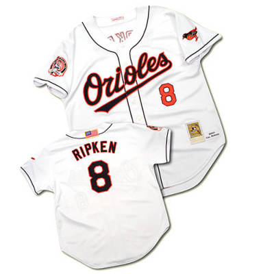 Baltimore Orioles 2001 Shortstop Cal Ripken 8 White Home Throwback MLB Jersey